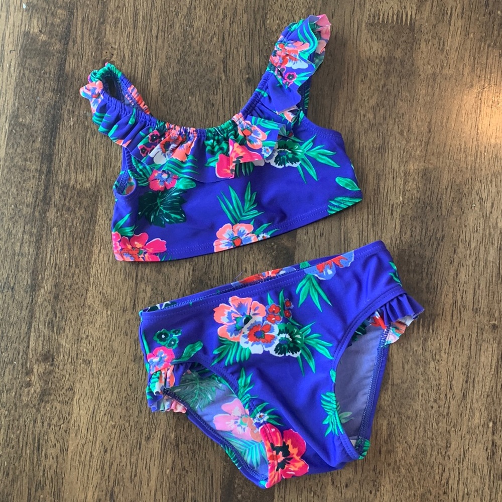 Tropical Toddler Two Piece Swim Suit